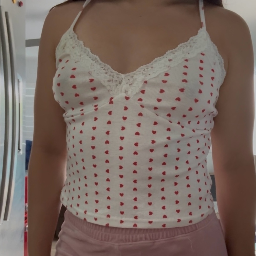 SHEIN White Cream Fitted Embellished Camisole
